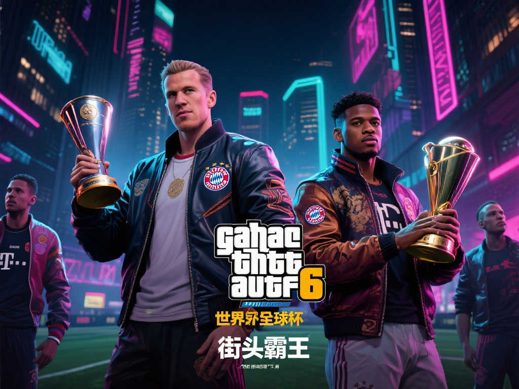 拜仁推出GTA6风格世俱杯海报，凯恩与格纳布里惊艳亮相